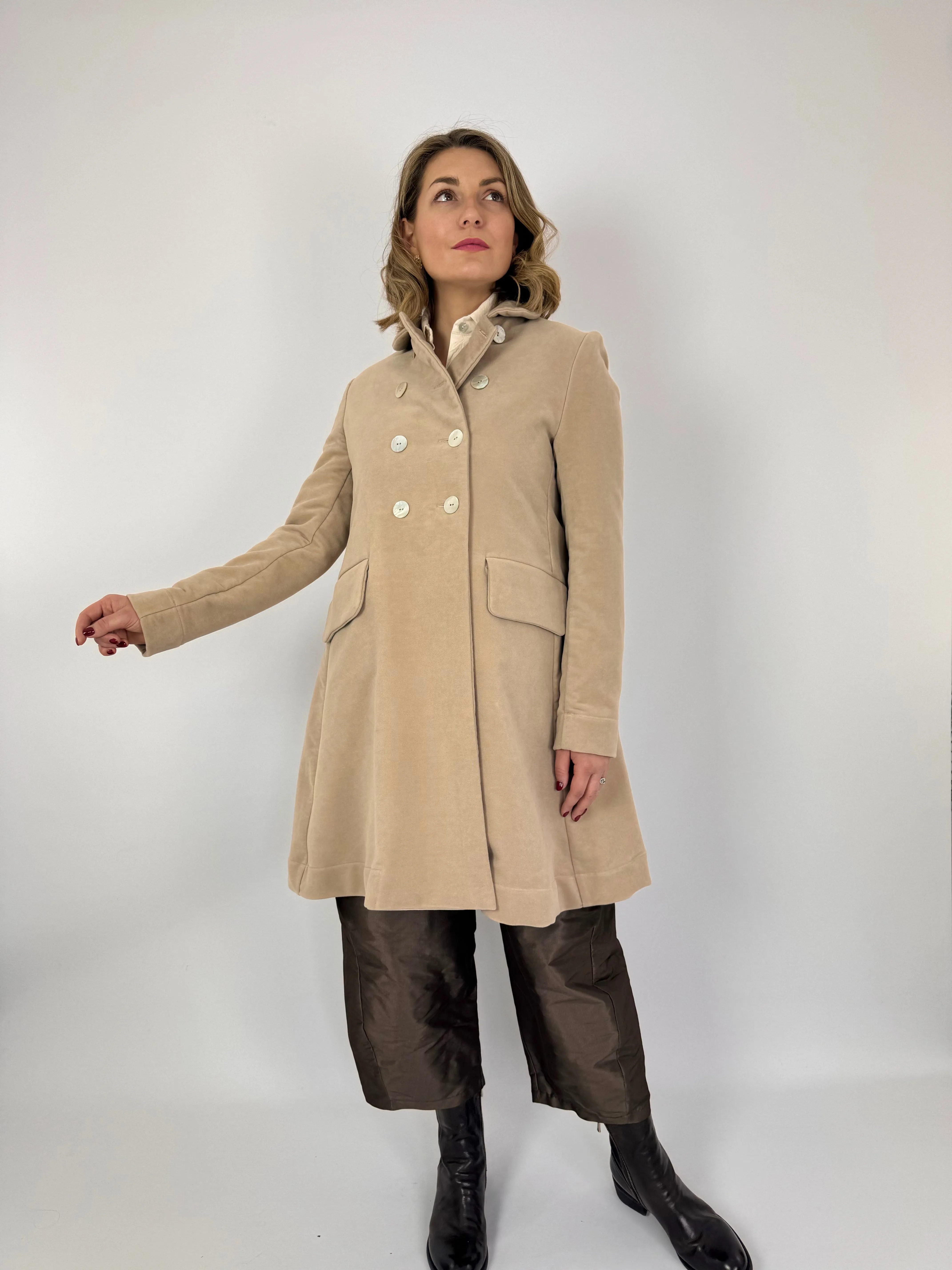 Officinae Double Breasted Coat Beige