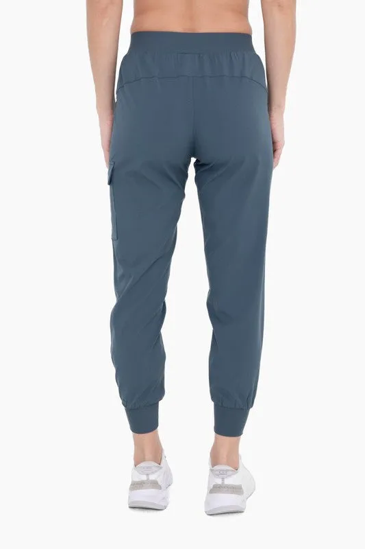 On The Run Slate Blue Pocket Joggers (Size Medium)