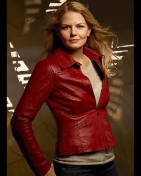 Once Upon a Time Emma Swan Red Leather Jacket