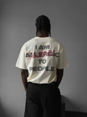 Oversize Allergic T-Shirt - Antique White