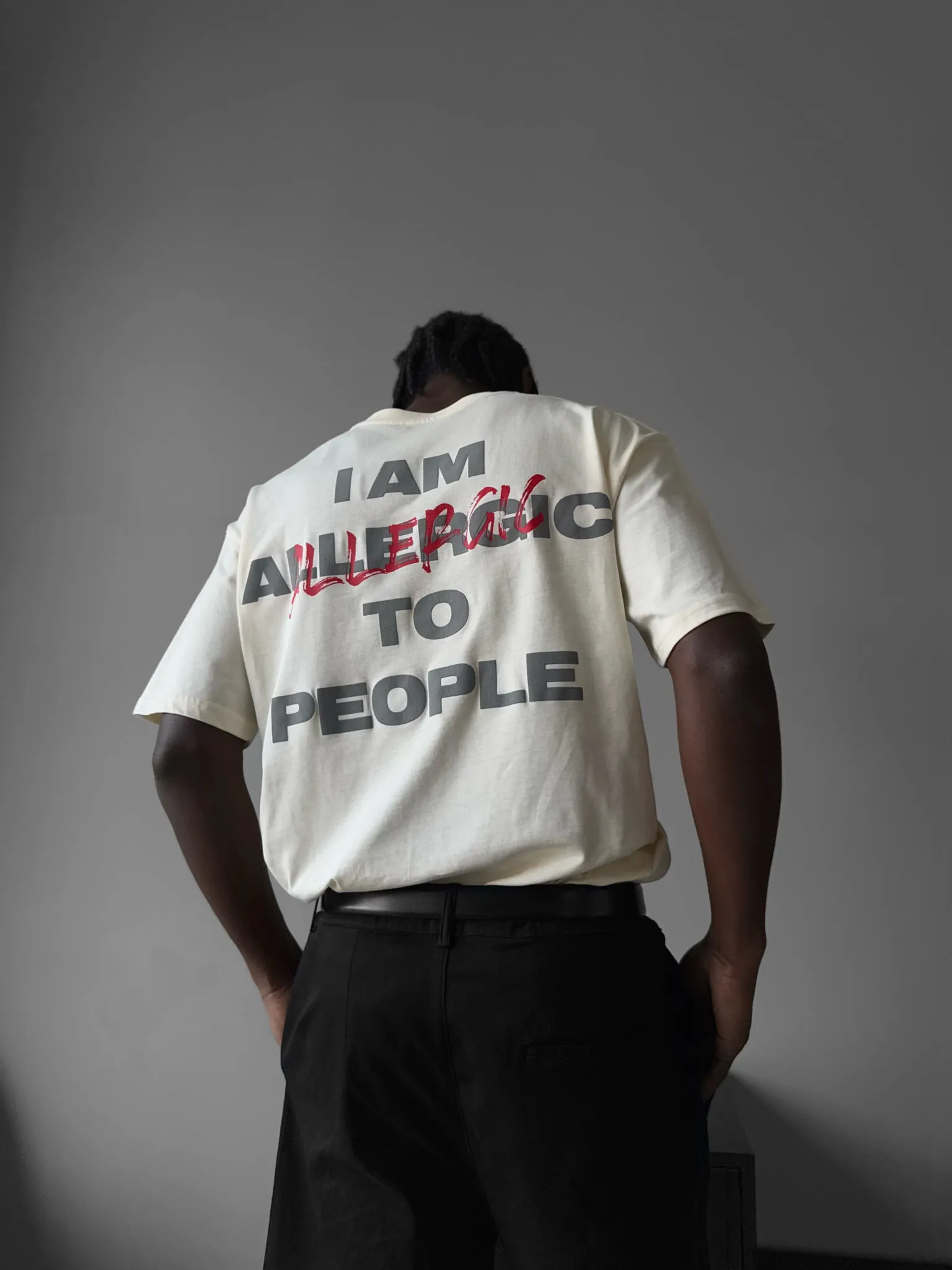 Oversize Allergic T-Shirt - Antique White