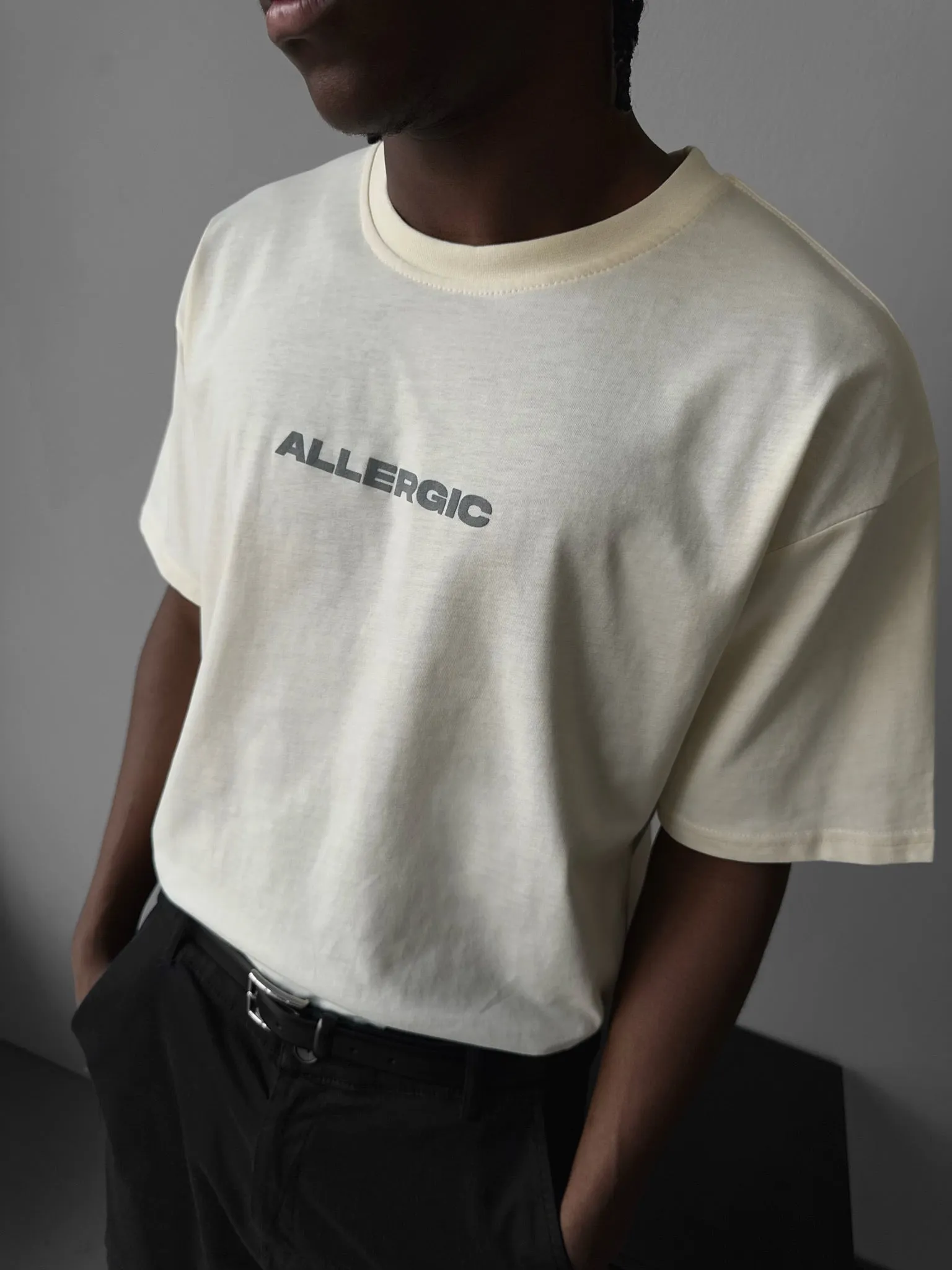 Oversize Allergic T-Shirt - Antique White