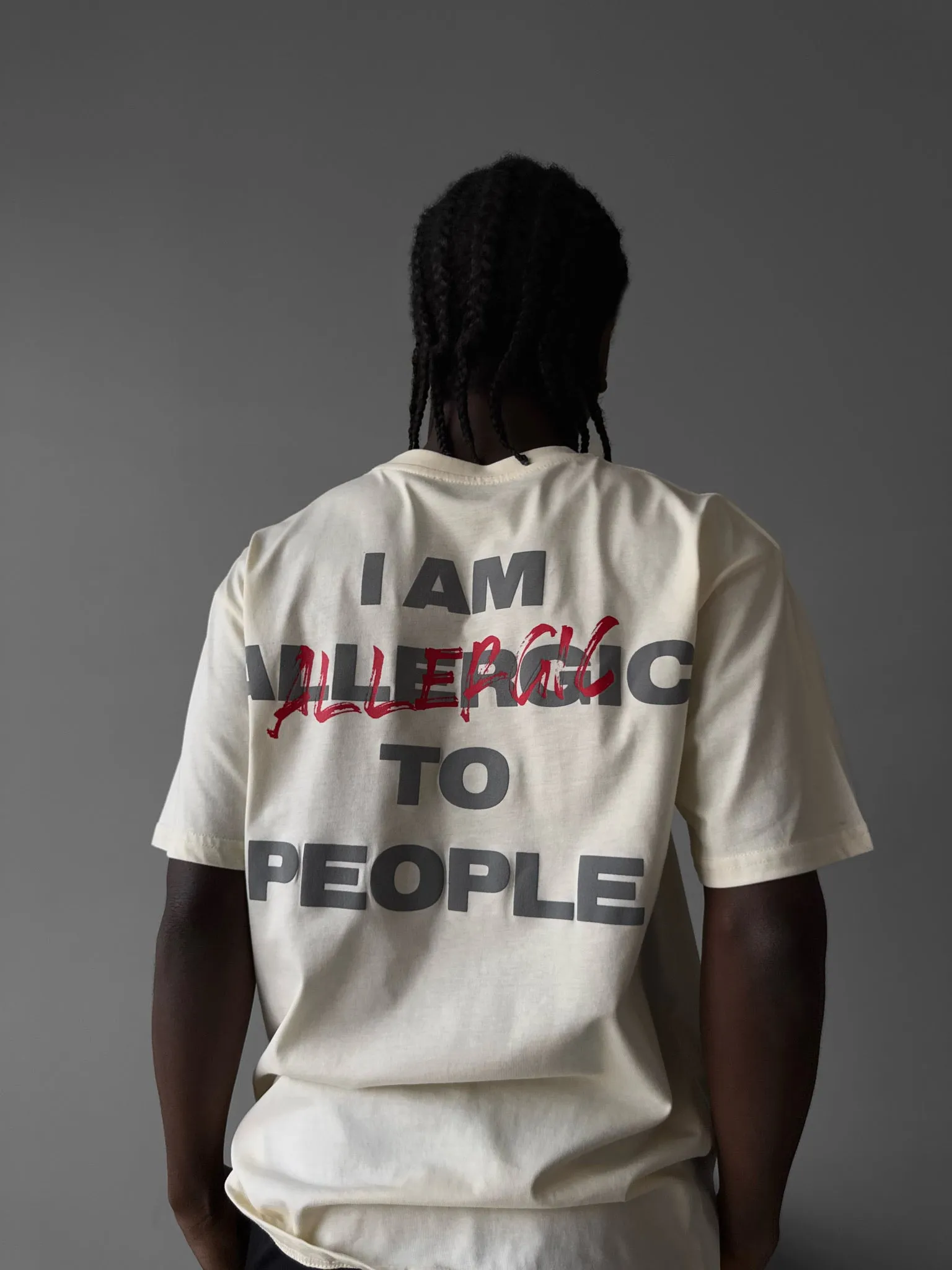 Oversize Allergic T-Shirt - Antique White