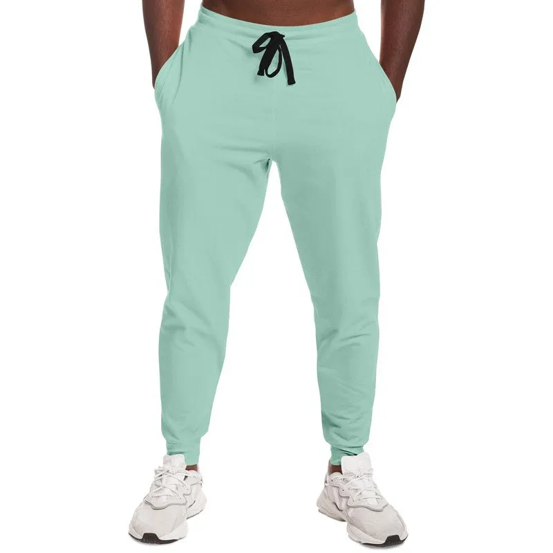 Pale Pastel Cool Green Joggers | Unisex | with PLUS sizes | Bright Pale Pastel Cool Green | C30M0Y22K0