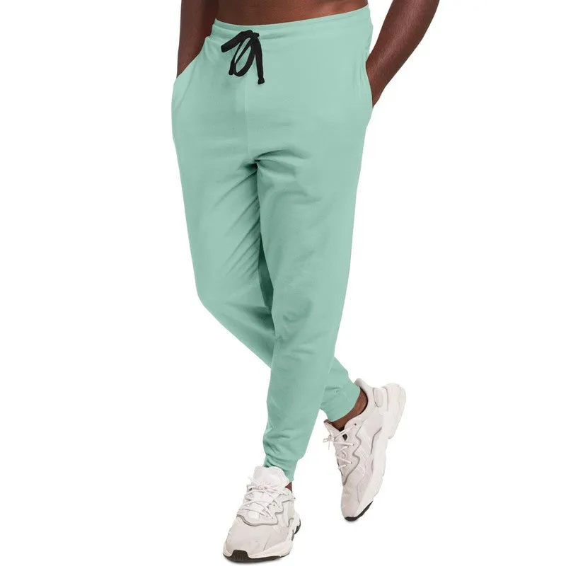 Pale Pastel Cool Green Joggers | Unisex | with PLUS sizes | Bright Pale Pastel Cool Green | C30M0Y22K0
