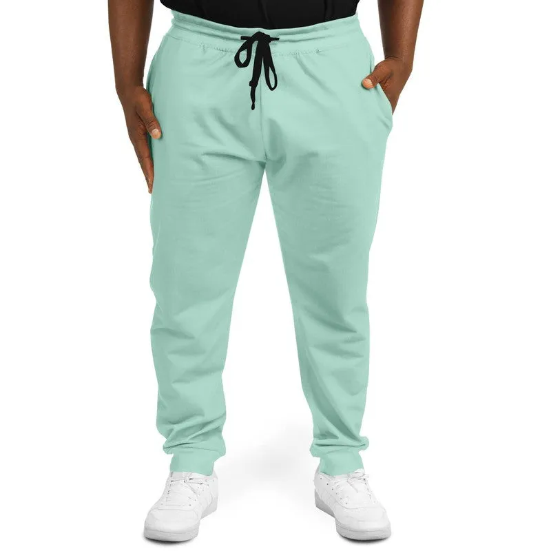 Pale Pastel Cool Green Joggers | Unisex | with PLUS sizes | Bright Pale Pastel Cool Green | C30M0Y22K0