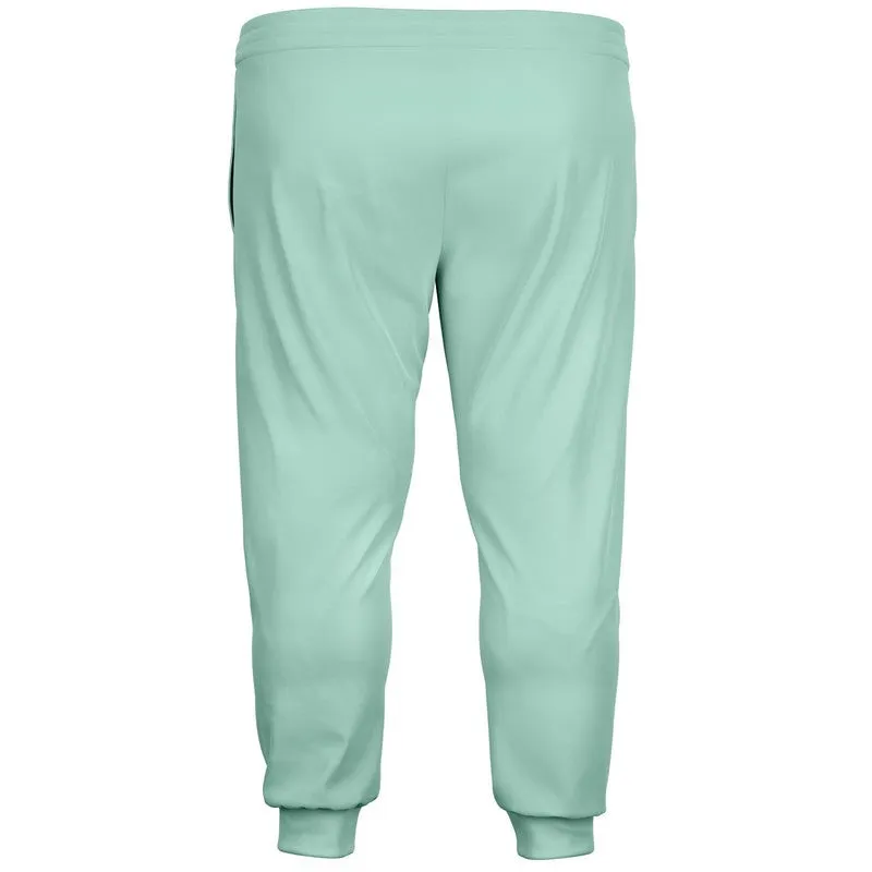 Pale Pastel Cool Green Joggers | Unisex | with PLUS sizes | Bright Pale Pastel Cool Green | C30M0Y22K0