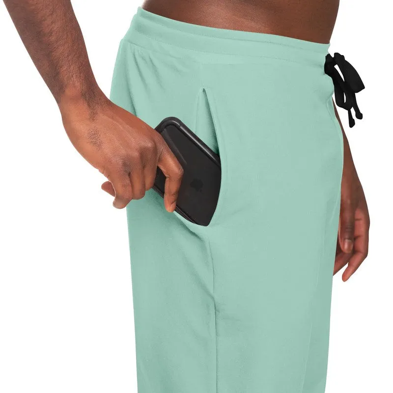 Pale Pastel Cool Green Joggers | Unisex | with PLUS sizes | Bright Pale Pastel Cool Green | C30M0Y22K0