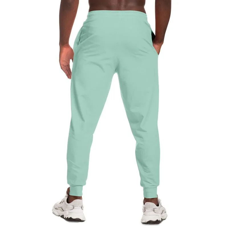 Pale Pastel Cool Green Joggers | Unisex | with PLUS sizes | Bright Pale Pastel Cool Green | C30M0Y22K0