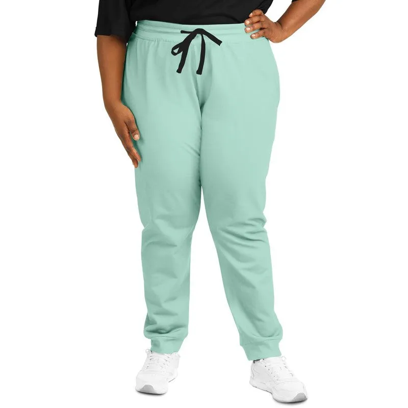 Pale Pastel Cool Green Joggers | Unisex | with PLUS sizes | Bright Pale Pastel Cool Green | C30M0Y22K0