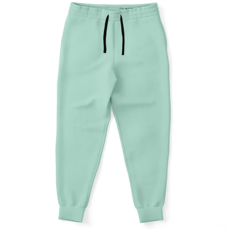 Pale Pastel Cool Green Joggers | Unisex | with PLUS sizes | Bright Pale Pastel Cool Green | C30M0Y22K0