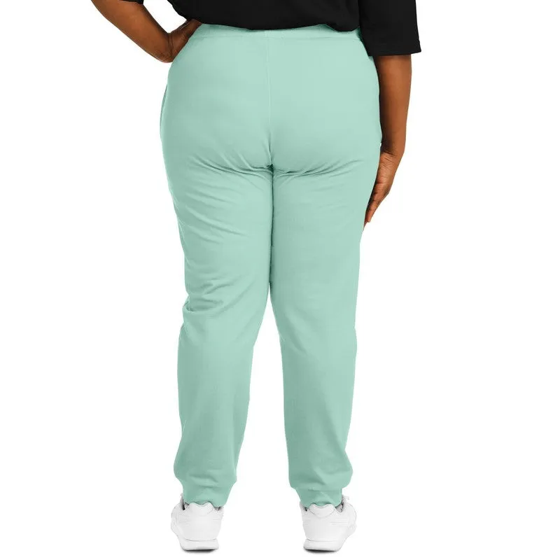 Pale Pastel Cool Green Joggers | Unisex | with PLUS sizes | Bright Pale Pastel Cool Green | C30M0Y22K0