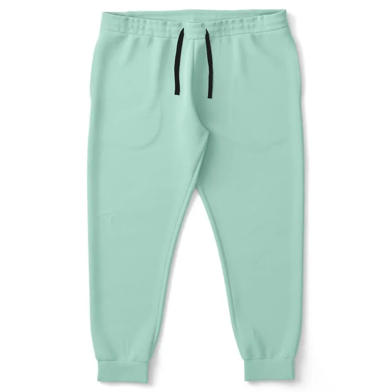 Pale Pastel Cool Green Joggers | Unisex | with PLUS sizes | Bright Pale Pastel Cool Green | C30M0Y22K0