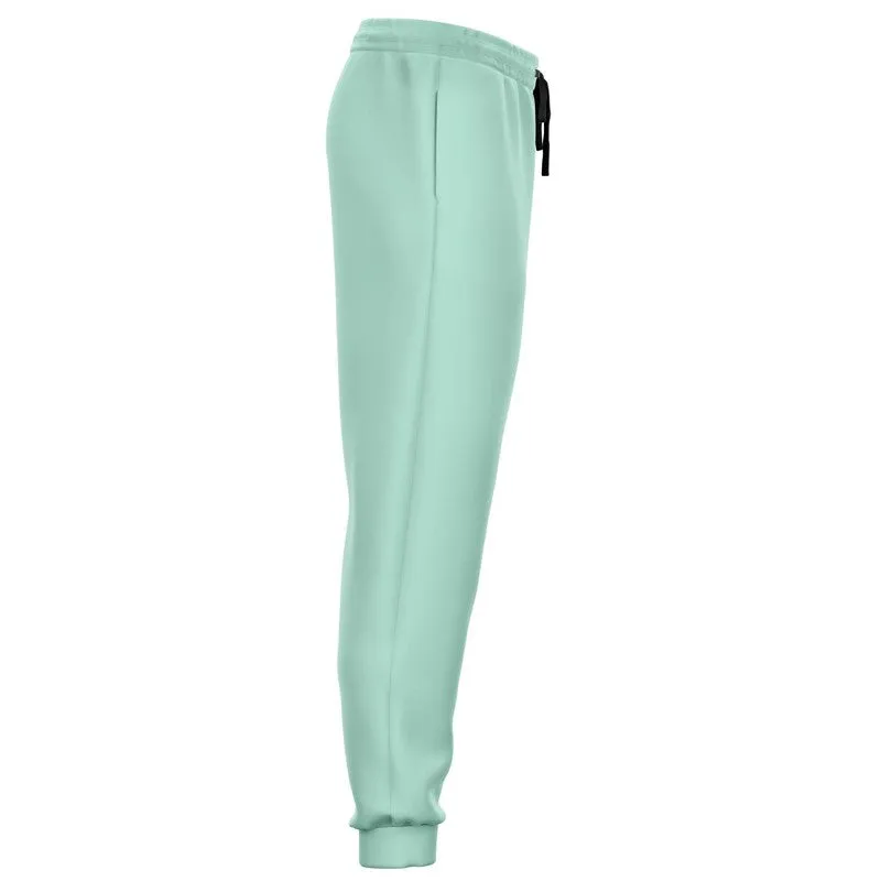 Pale Pastel Cool Green Joggers | Unisex | with PLUS sizes | Bright Pale Pastel Cool Green | C30M0Y22K0