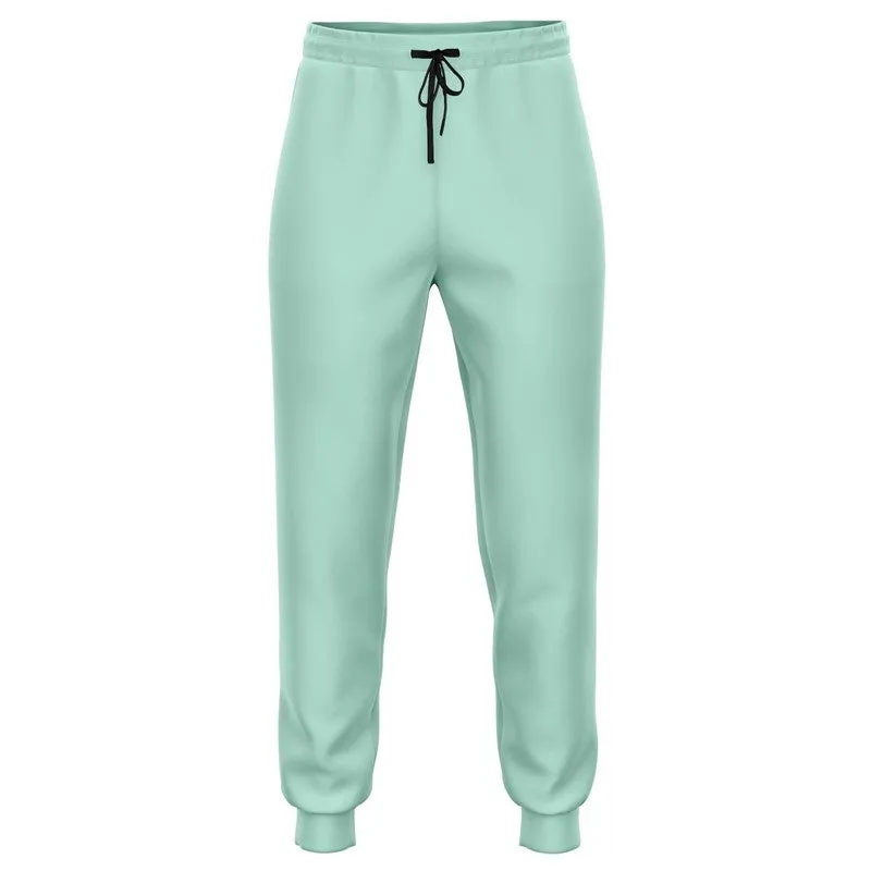 Pale Pastel Cool Green Joggers | Unisex | with PLUS sizes | Bright Pale Pastel Cool Green | C30M0Y22K0