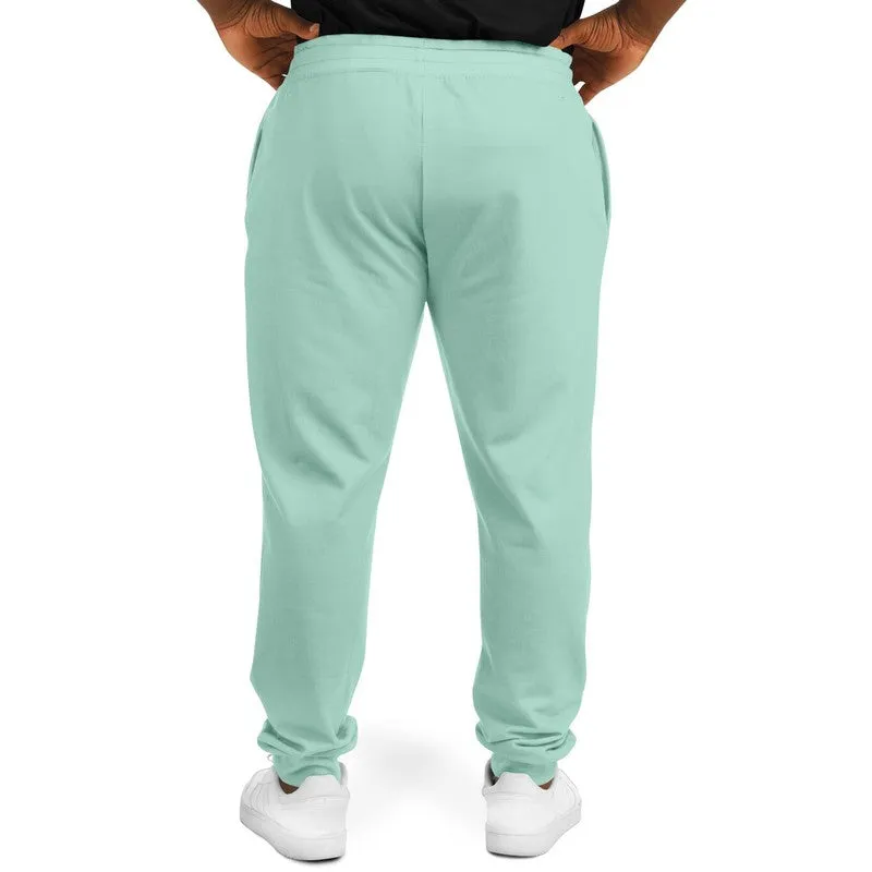 Pale Pastel Cool Green Joggers | Unisex | with PLUS sizes | Bright Pale Pastel Cool Green | C30M0Y22K0