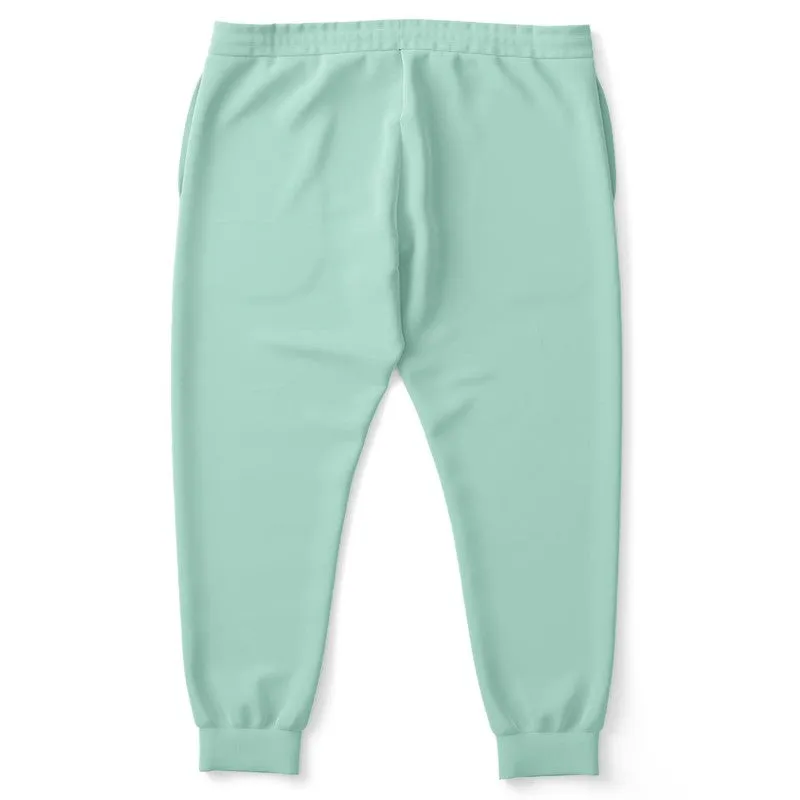 Pale Pastel Cool Green Joggers | Unisex | with PLUS sizes | Bright Pale Pastel Cool Green | C30M0Y22K0