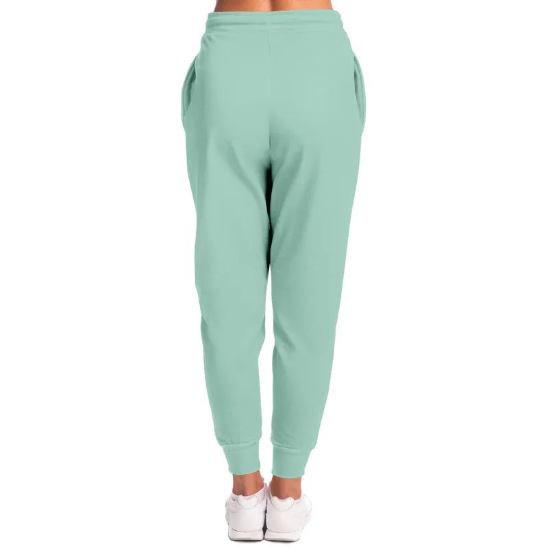 Pale Pastel Cool Green Joggers | Unisex | with PLUS sizes | Bright Pale Pastel Cool Green | C30M0Y22K0