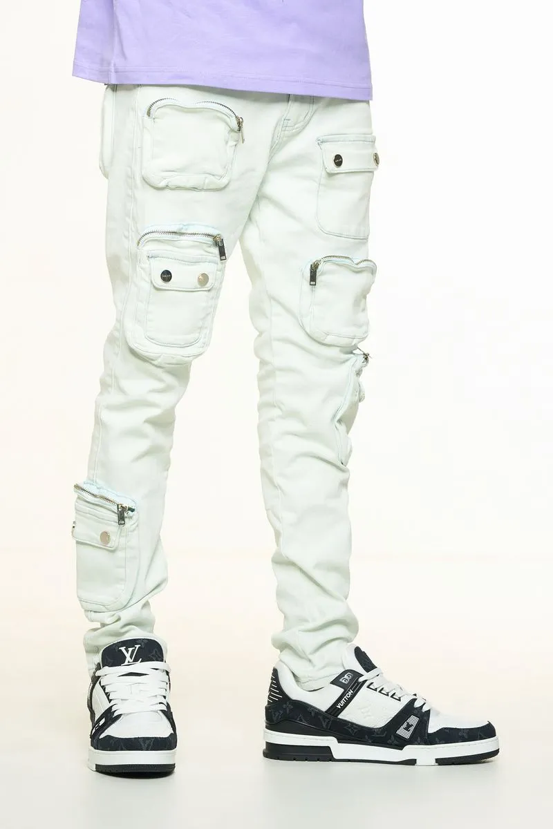 PHEELINGS LUCID DREAMS CARGO SKINNY DENIM (FADED LIGHT BLUE)