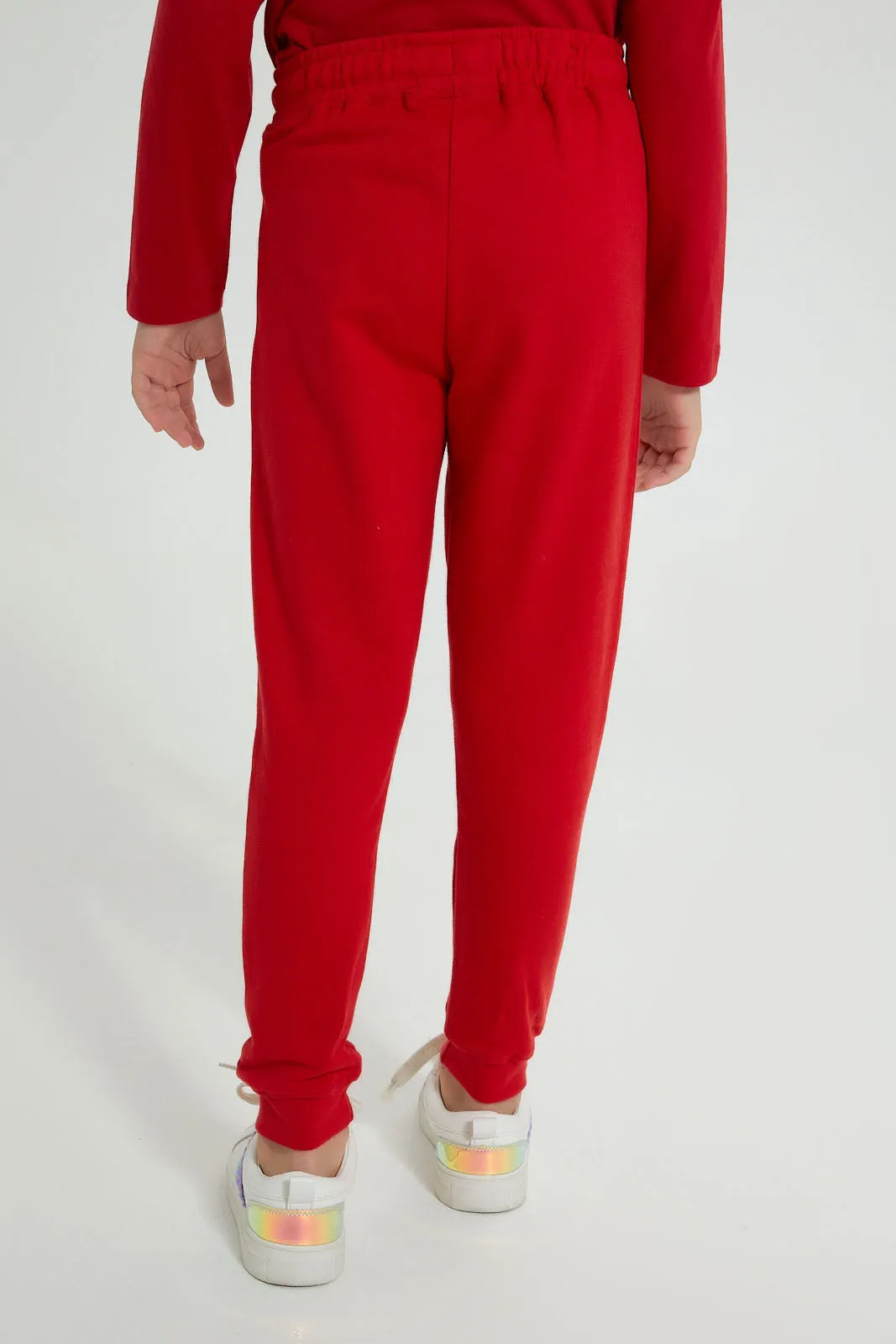 Red And White Butterfly Printed Jogger (Pack of 2)