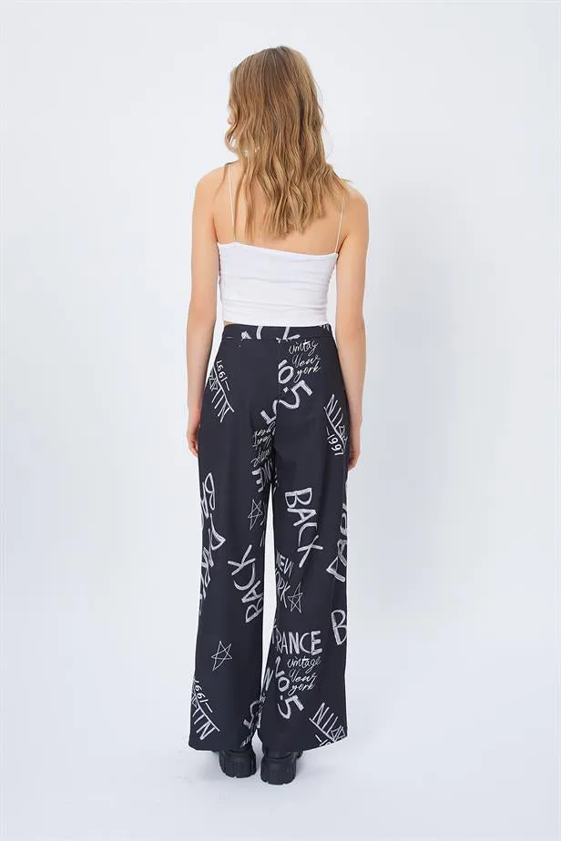 RYN Palazzo Pants - BLACK - Pine Bluff