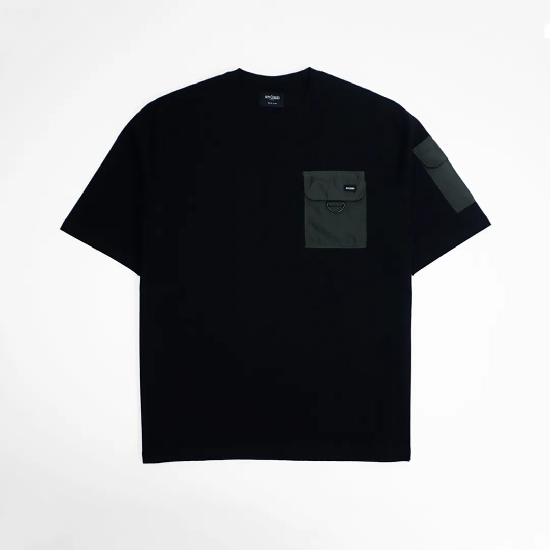Ryusei Kaos Pria Oversize Boxy Tagashi Pocket
