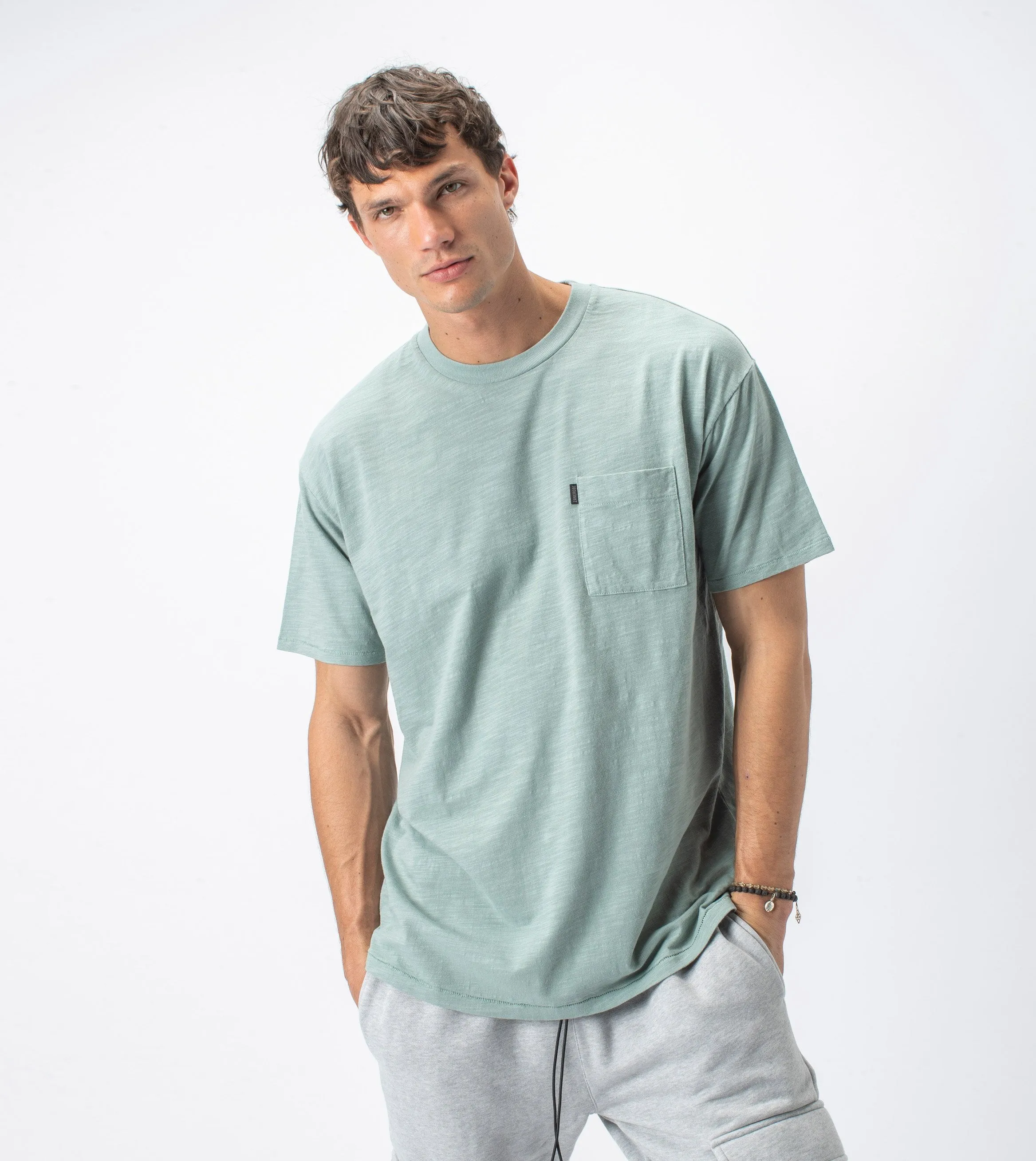 Slub Box Pocket Tee Mint