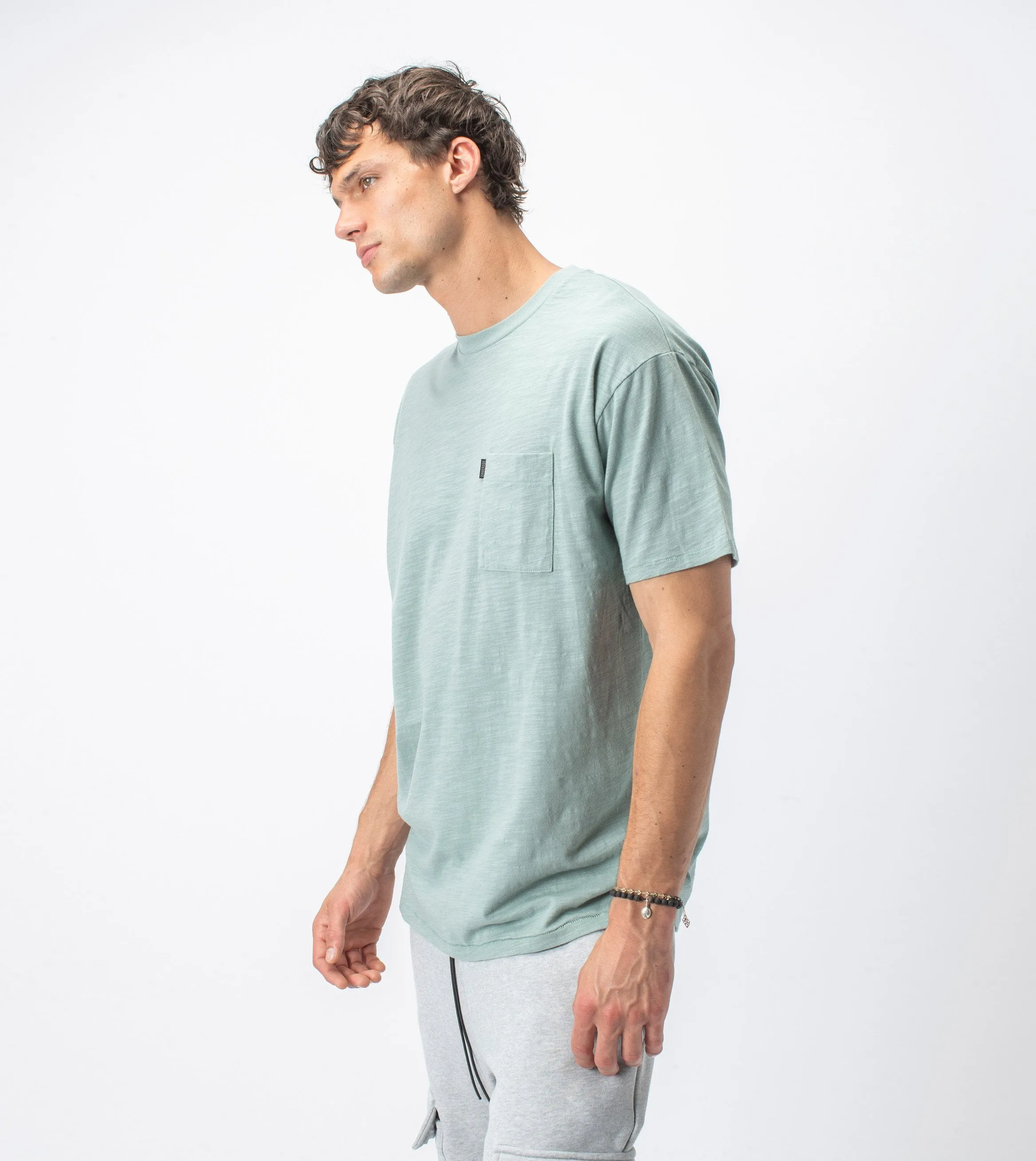 Slub Box Pocket Tee Mint
