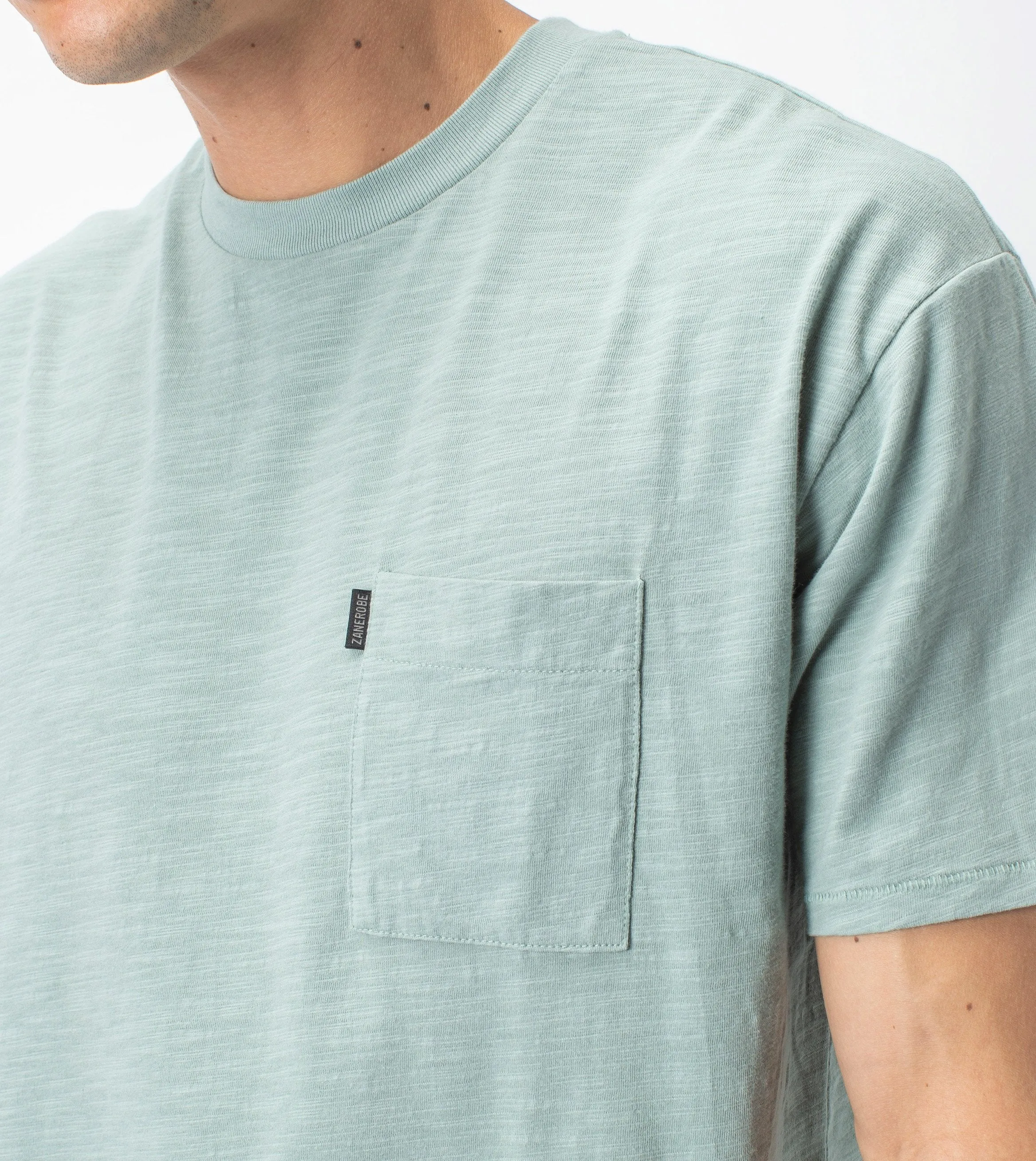 Slub Box Pocket Tee Mint