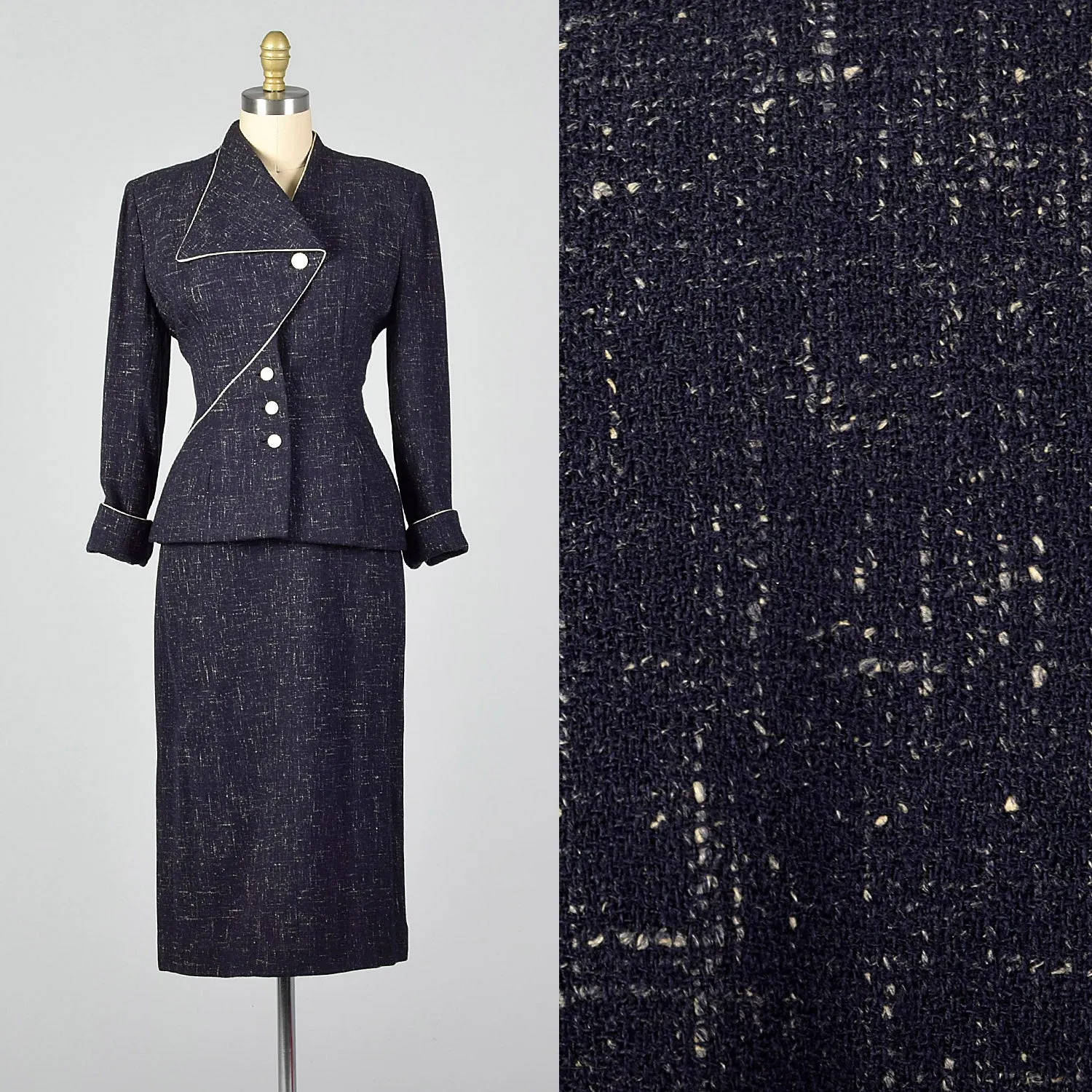 Small Lilli Ann 1950s Skirt Suit in Atomic Fleck