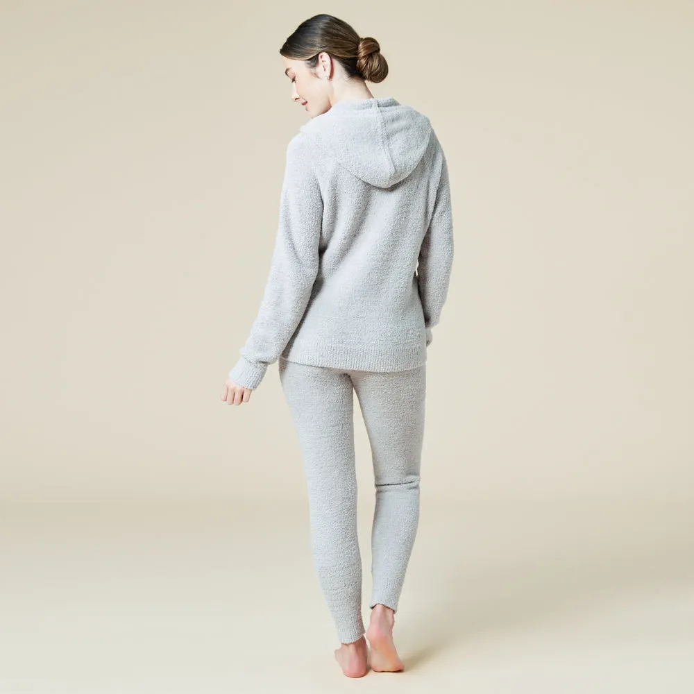 Solid Marshmallow Hoodie Lounge Set