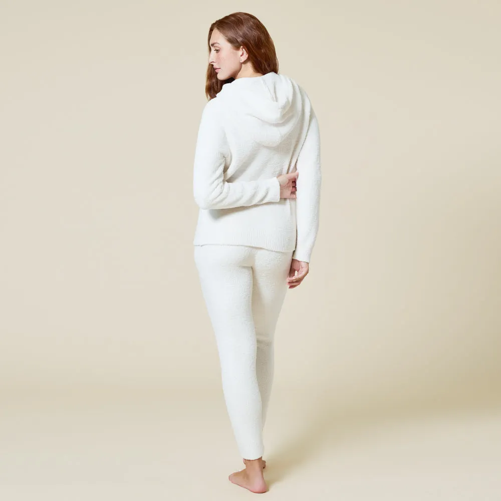 Solid Marshmallow Hoodie Lounge Set