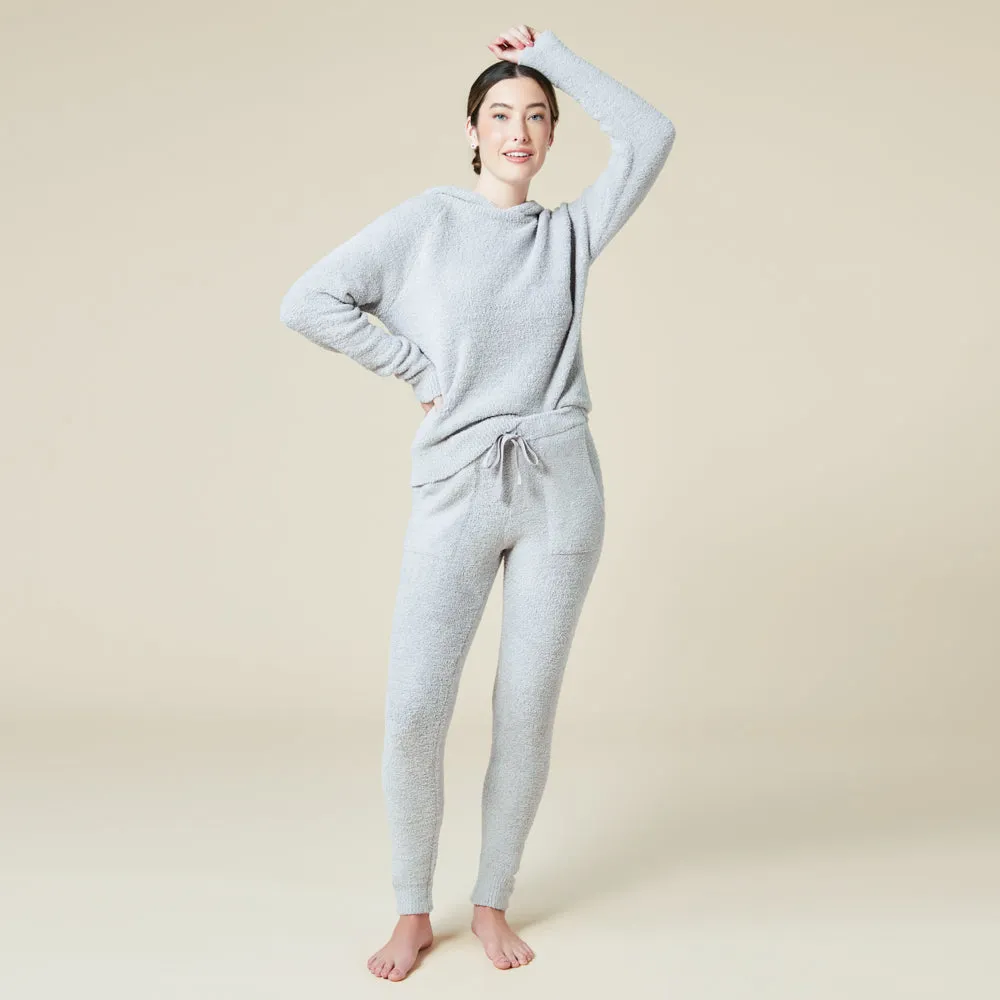 Solid Marshmallow Hoodie Lounge Set