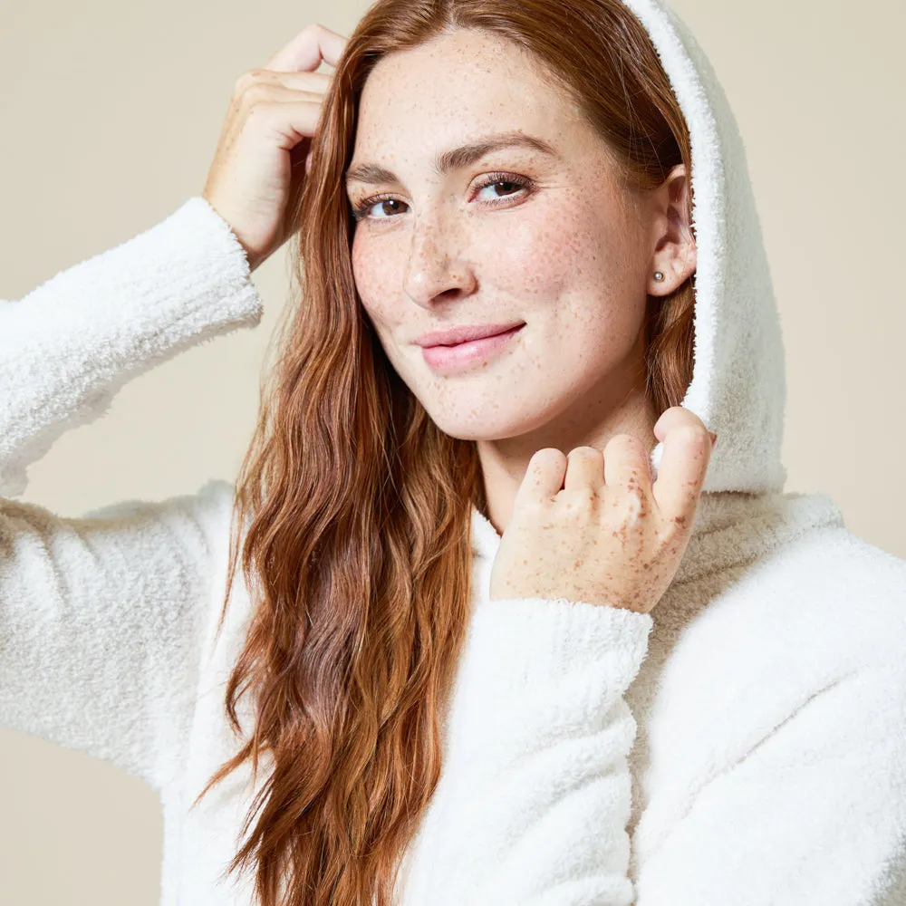 Solid Marshmallow Hoodie Lounge Set