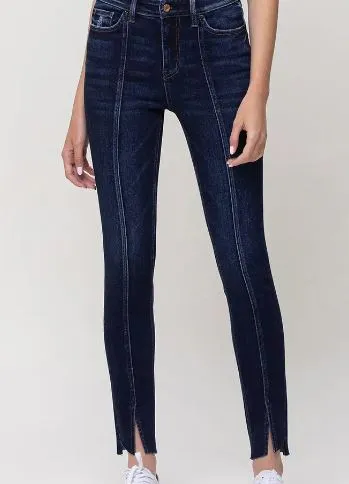 Split Hem High Rise Skinny Jean