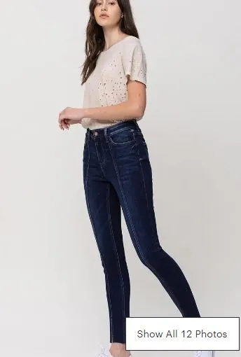 Split Hem High Rise Skinny Jean
