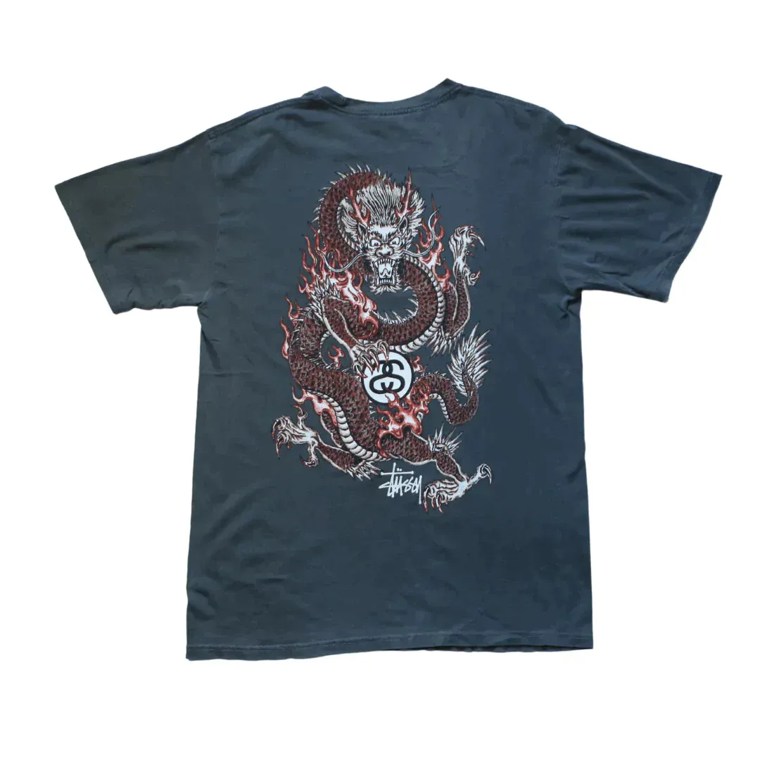 STUSSY FIRE DRAGON TEE  (M)