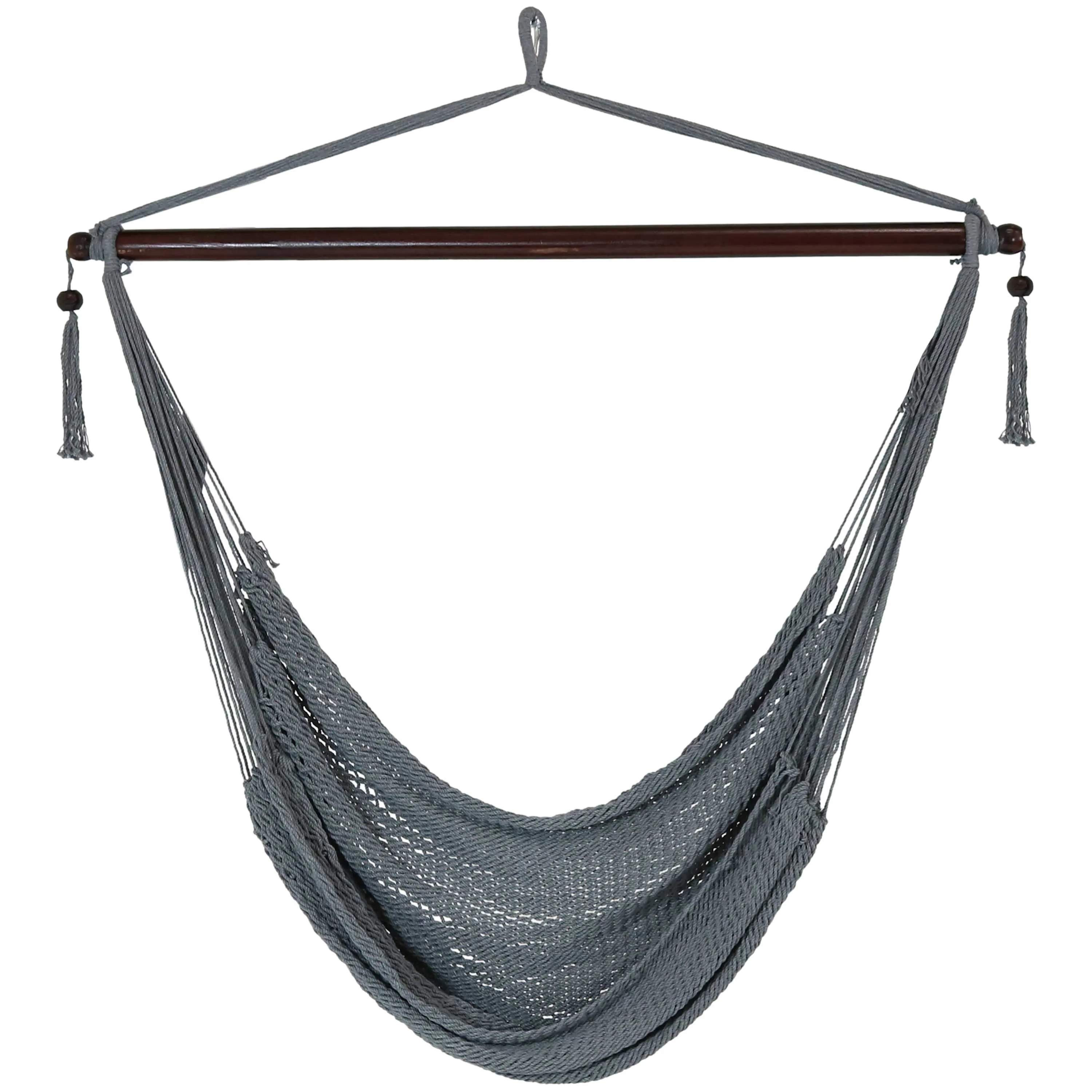 Sunnydaze Outdoor Extra Large Hanging Caribbean Hammock Chair