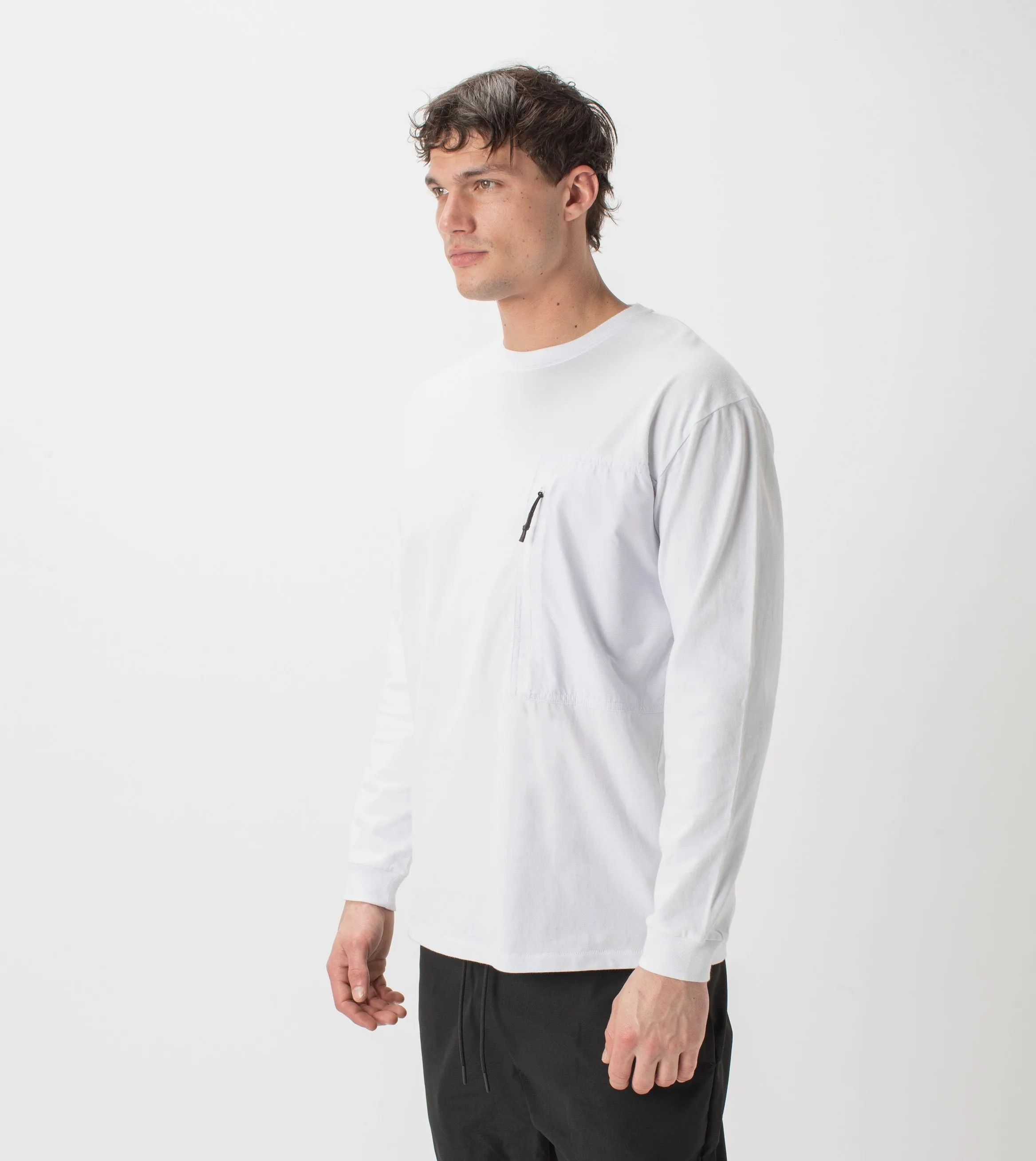 Tech Box LS Tee White