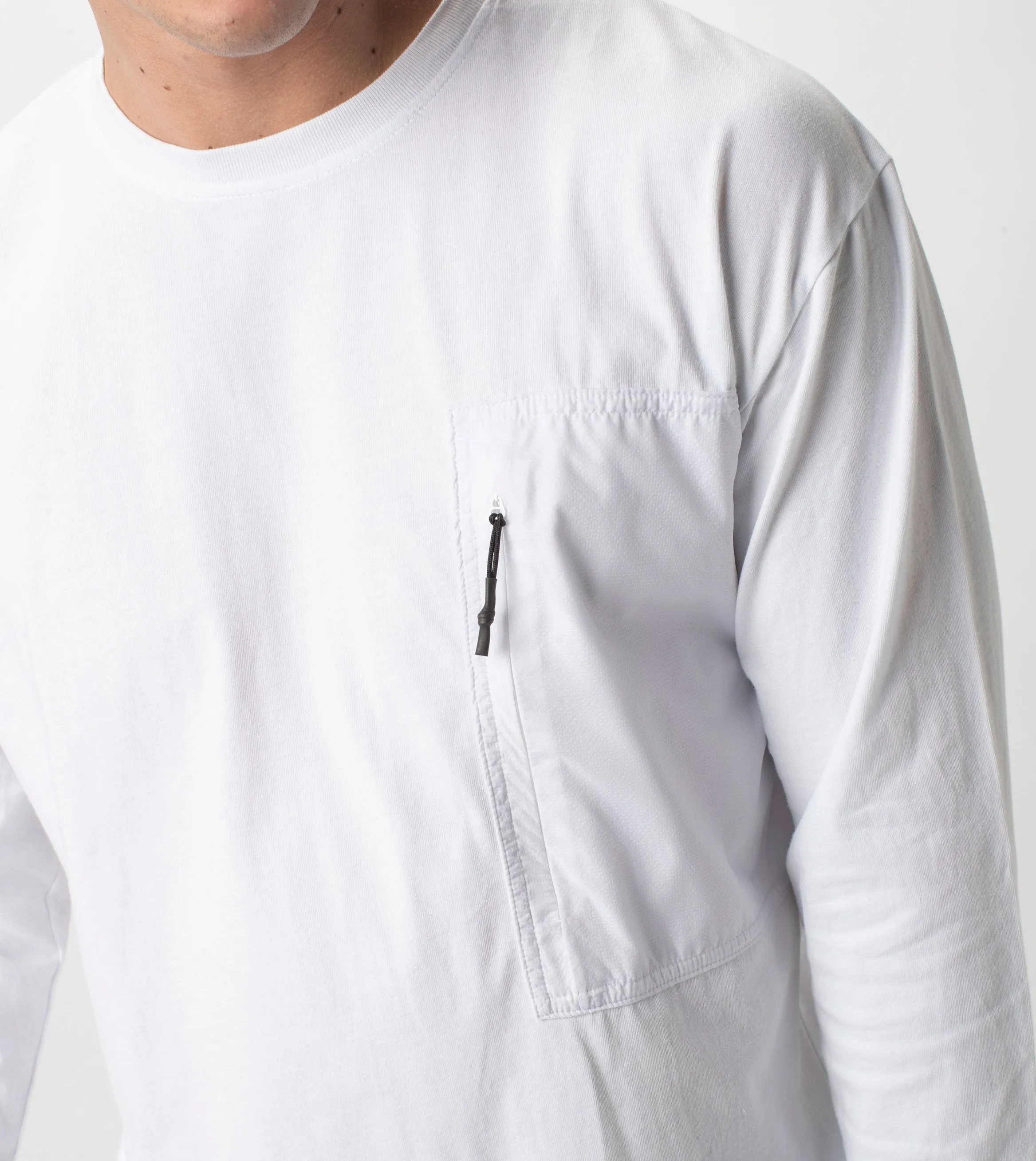 Tech Box LS Tee White