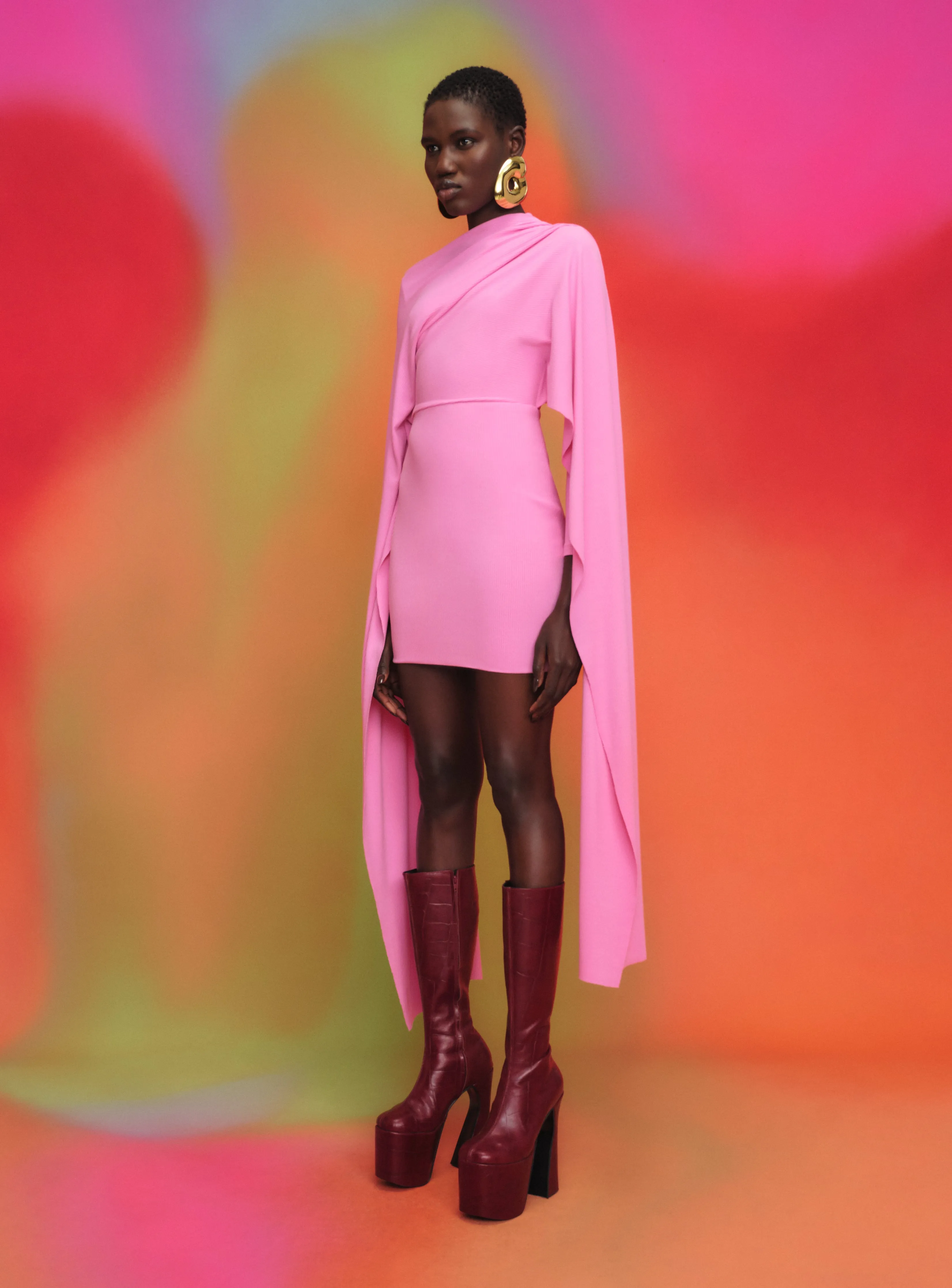 The Leona Mini Dress in Bubblegum