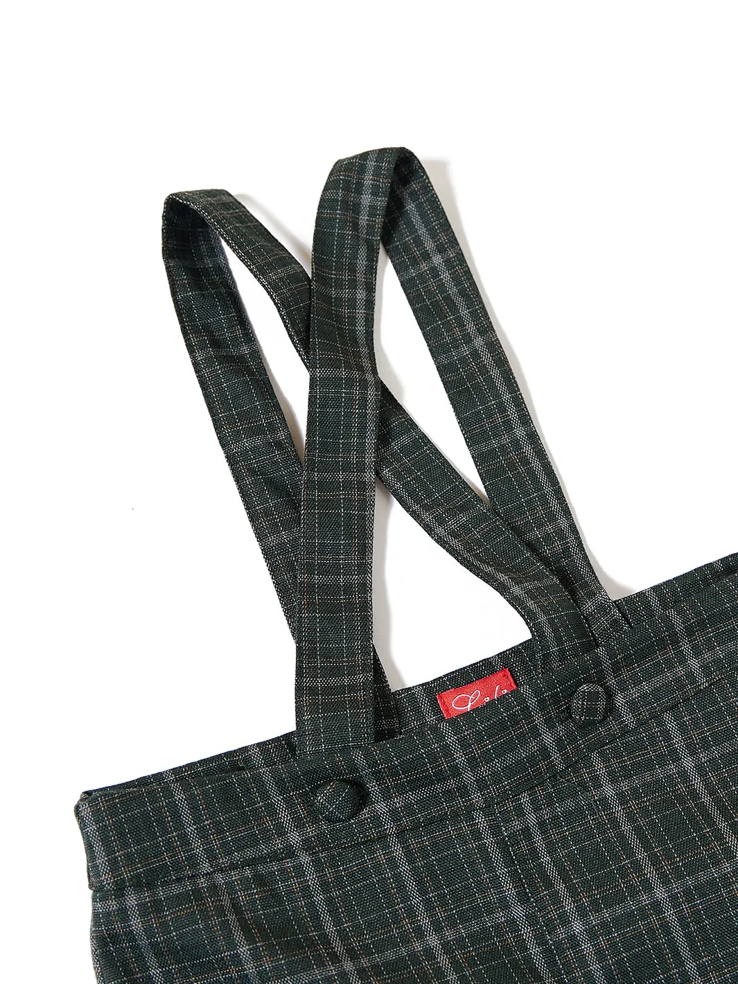 Thin plaid overall