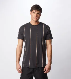 Tri-Stripe Flintlock Tee Black/Mango - Sale