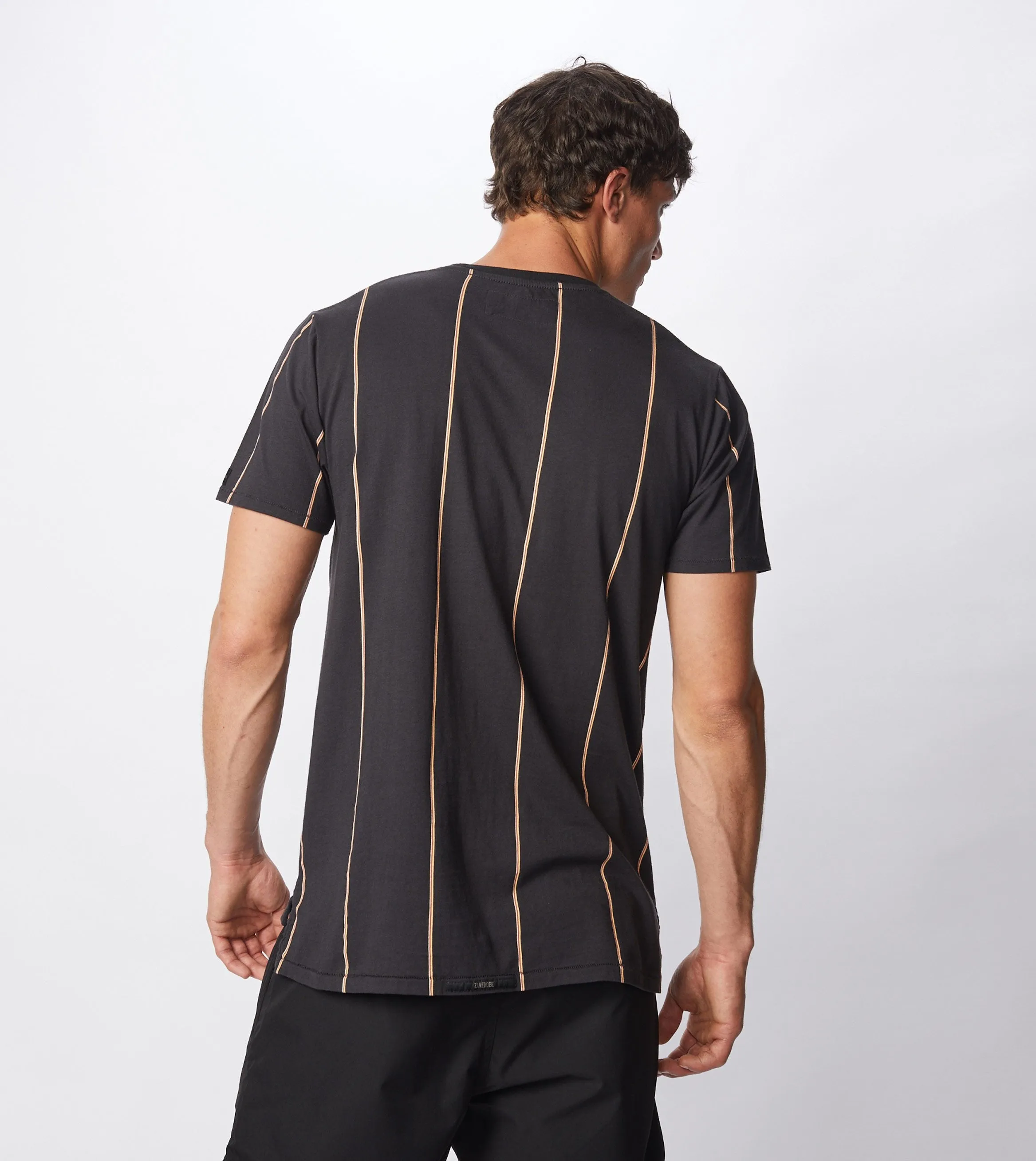 Tri-Stripe Flintlock Tee Black/Mango - Sale
