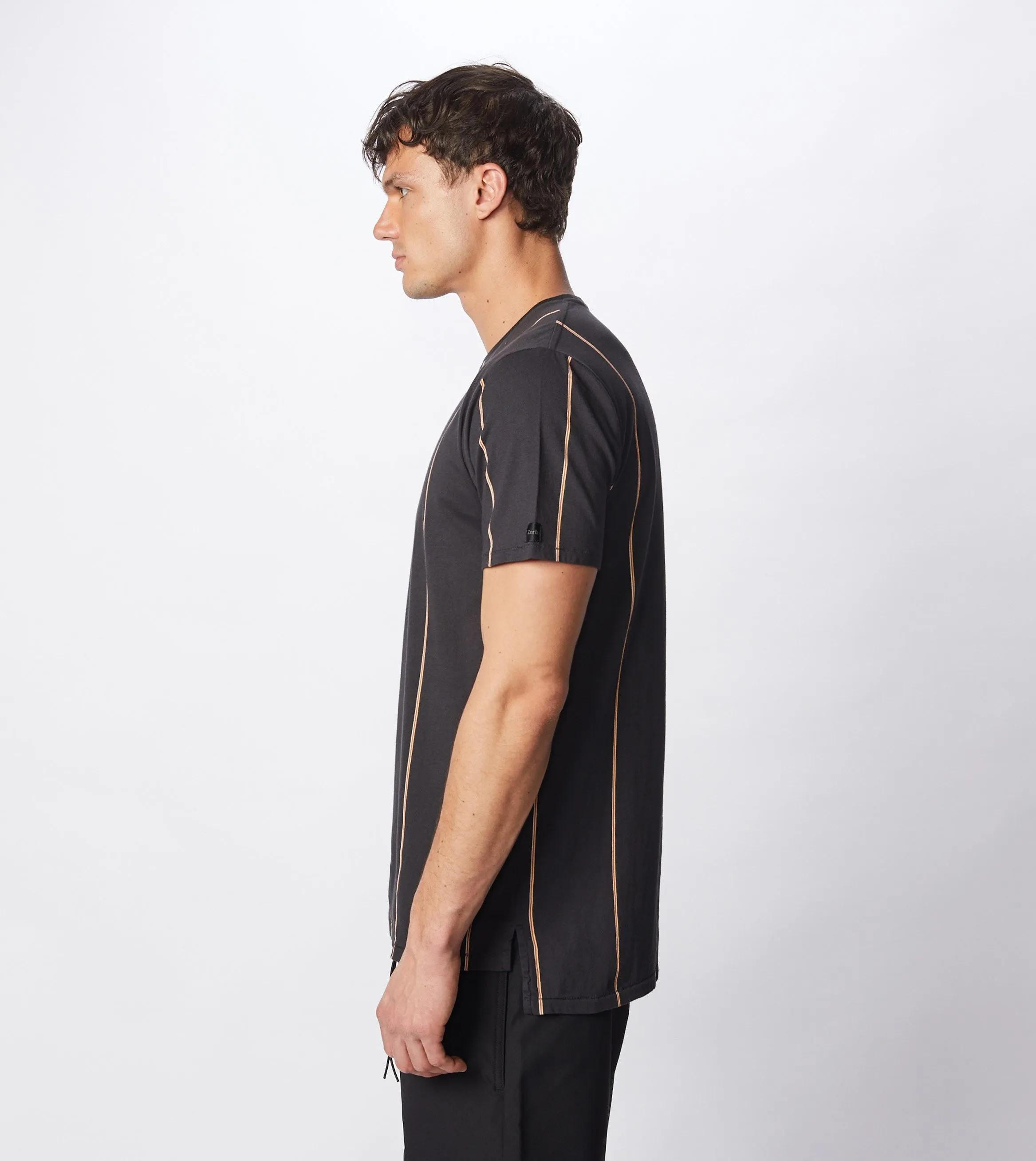 Tri-Stripe Flintlock Tee Black/Mango - Sale