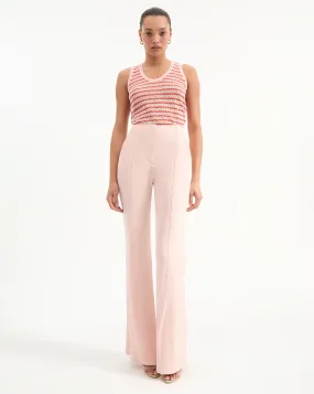 Veronica Beard | Komi Wide Leg Linen Pant in Pink