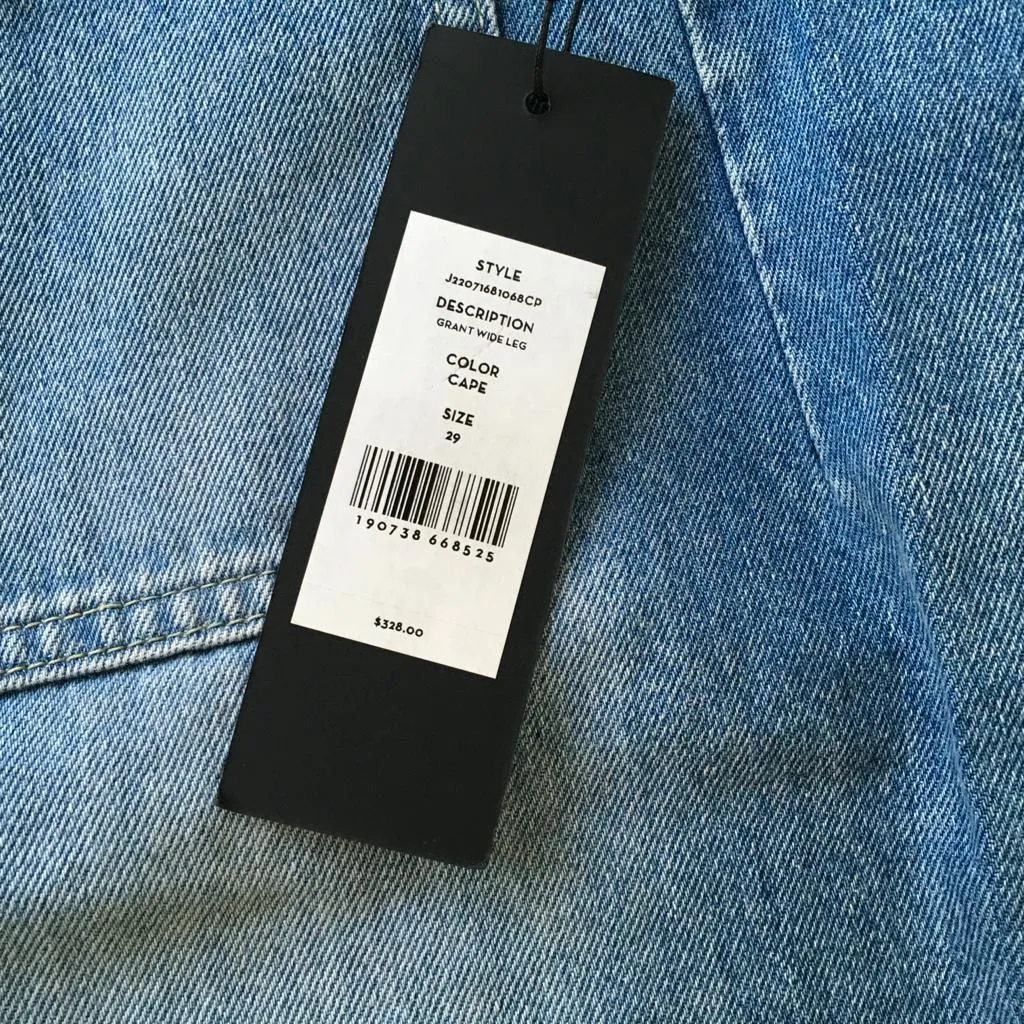 Veronica Beard Women's Grant Wide Leg Extra High Rise Jeans Denim Blue Sz 29