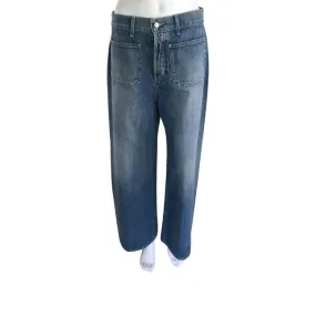 Veronica Beard Women's Grant Wide Leg Extra High Rise Jeans Denim Blue Sz 29