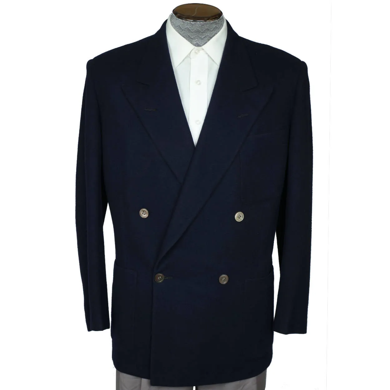 Vintage 1940s Blue Blazer Wool Jacket Terrace Club by Fashion Craft M
