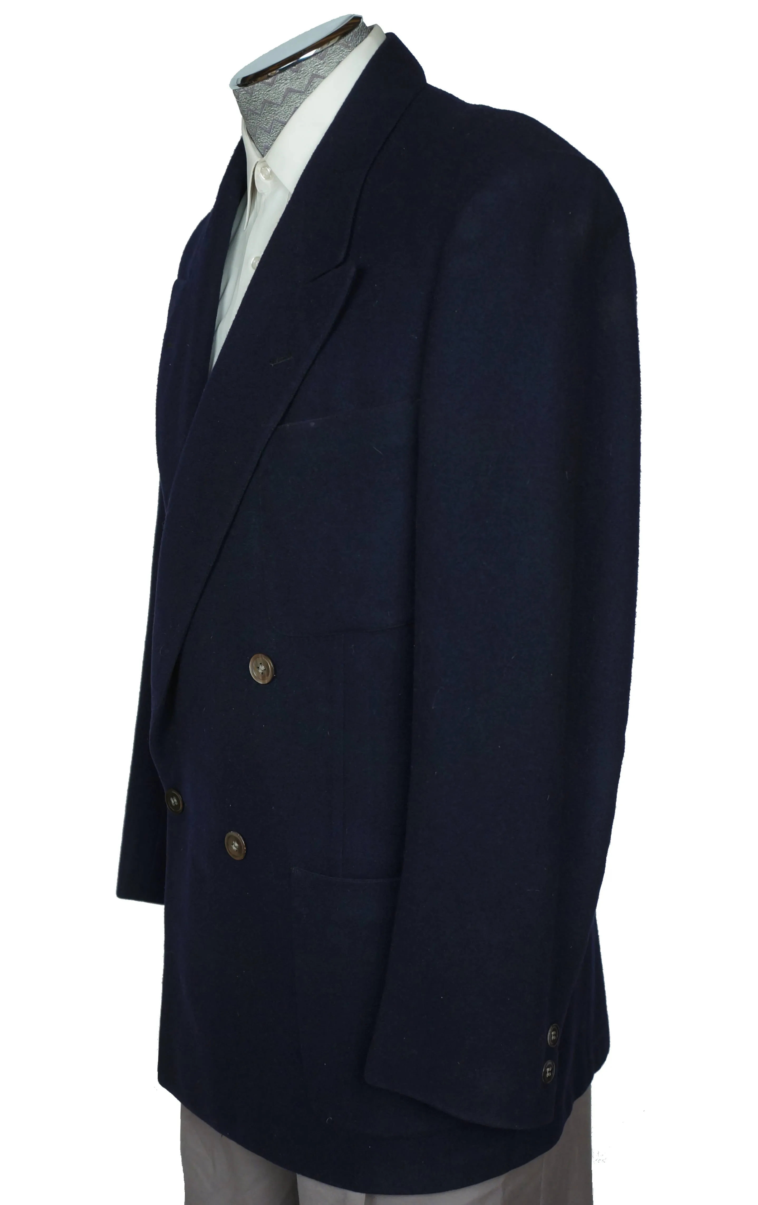 Vintage 1940s Blue Blazer Wool Jacket Terrace Club by Fashion Craft M